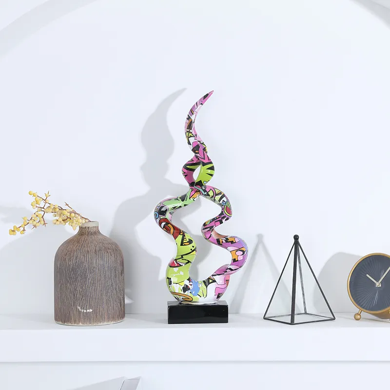 Modern Interior Home Decor Resin Abstract Sculpture Custom Colorful Animal