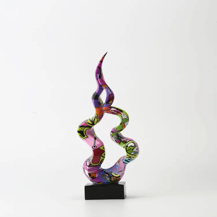 Modern Interior Home Decor Resin Abstract Sculpture Custom Colorful Animal