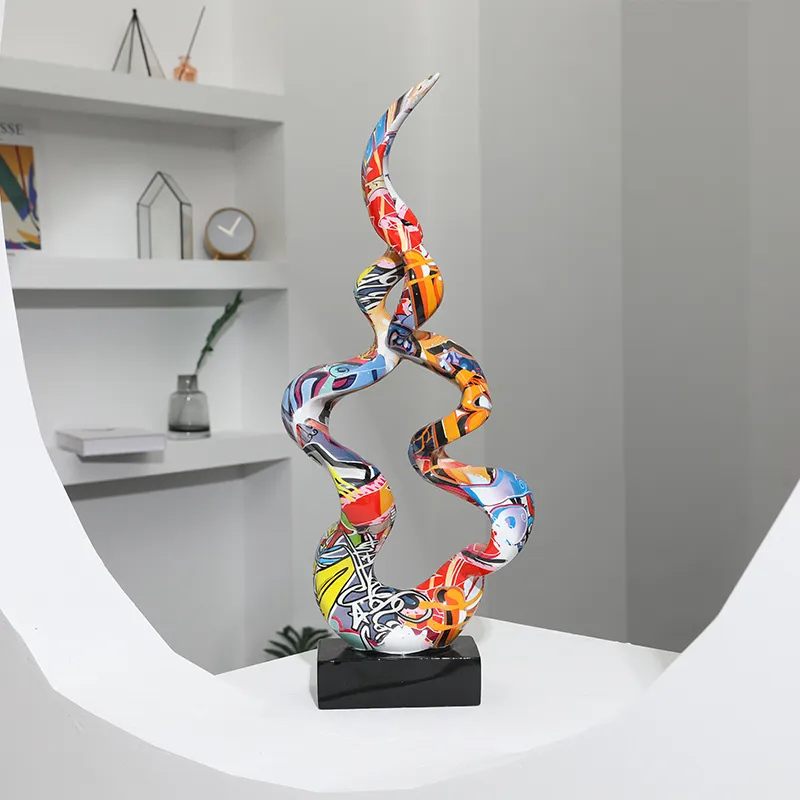 Modern Interior Home Decor Resin Abstract Sculpture Custom Colorful Animal