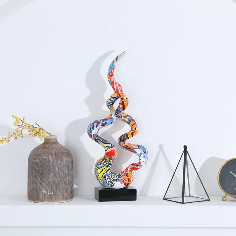 Modern Interior Home Decor Resin Abstract Sculpture Custom Colorful Animal