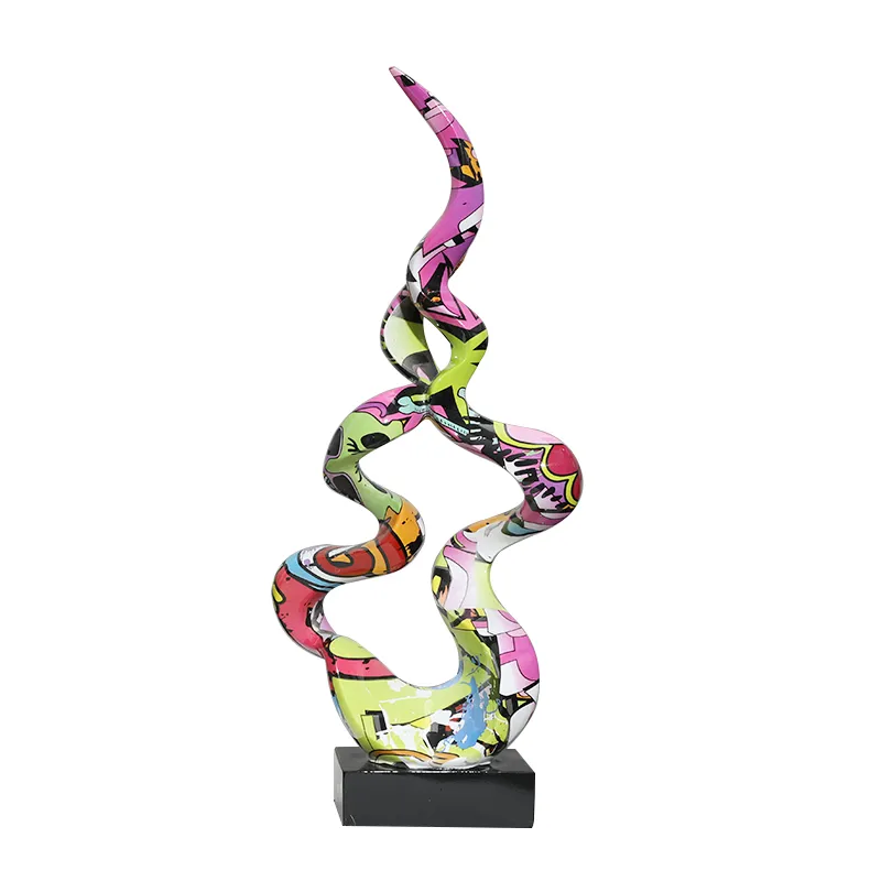 Modern Interior Home Decor Resin Abstract Sculpture Custom Colorful Animal