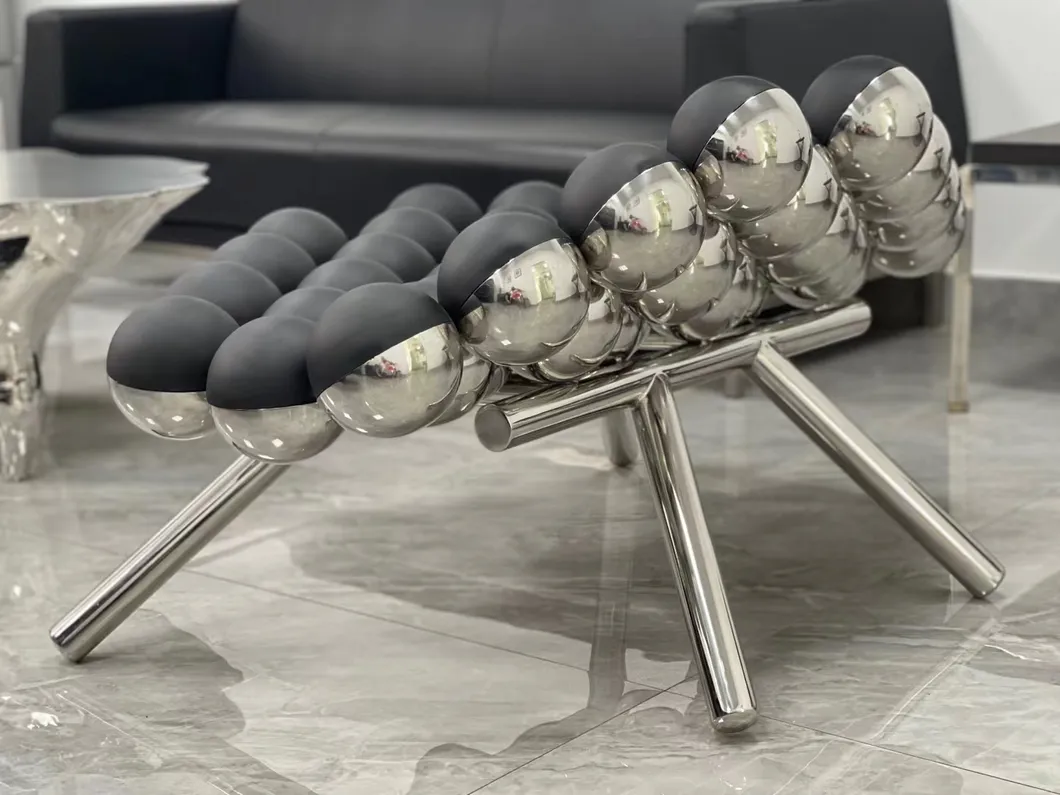 Modern Stainless Steel Ball Sculpture Sphere Bubble Art Furniture for Decoration