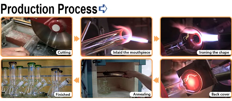 Nadia Telescope Bubble Recycler Percolator Glass Water Pipe