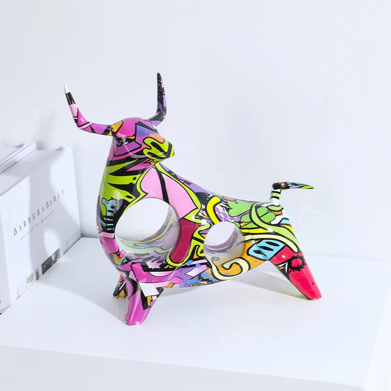 New Design Bull Sculpture Home Accessories Figurines for Art Craft Ornament Home Decoration