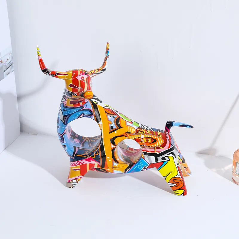 New Design Bull Sculpture Home Accessories Figurines for Art Craft Ornament Home Decoration
