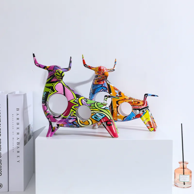 New Design Bull Sculpture Home Accessories Figurines for Art Craft Ornament Home Decoration