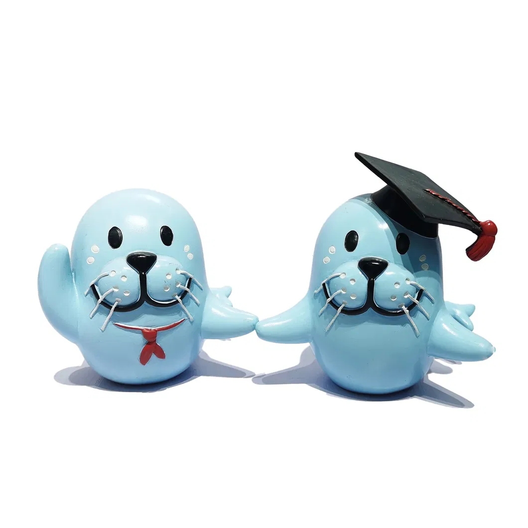 New Kawaii 3D Sea Lion Ornament Figurine Garden Fairy Decor Cartoon Animal