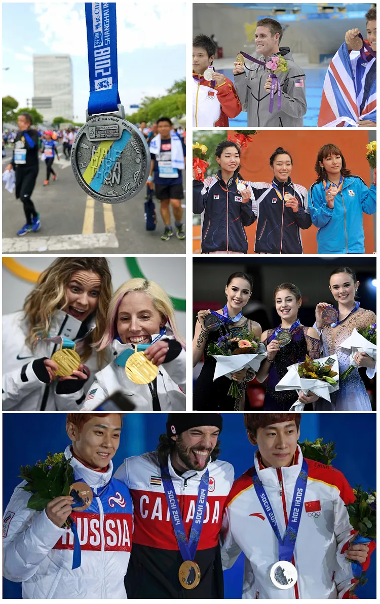 Nickel Soccer Medal with Balll Chain Medals with Ball Chain Medallion Trophy (329)