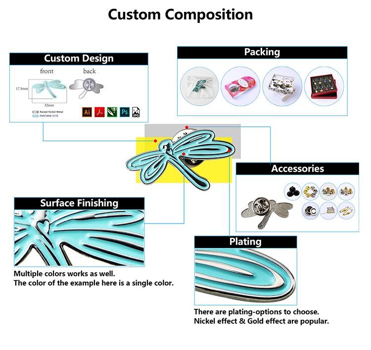 No MOQ Promotion Custom Logo Fashion 3D Metal Lapel Pin Fottball Police Badge National Badge Soft Hard Enamel Sports Emblem Badge