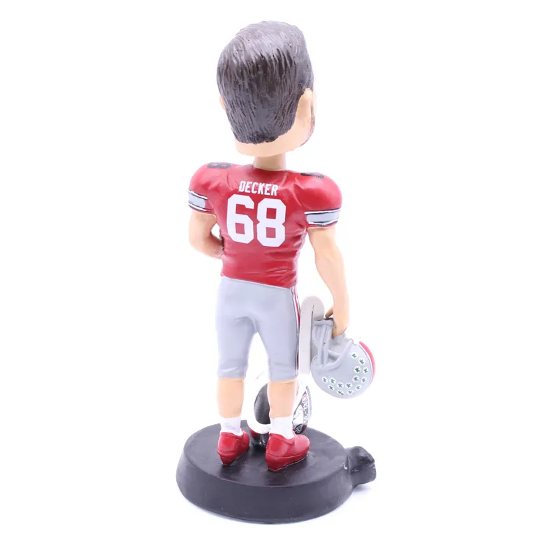 OEM Gift Idea Handmade Dashboard Bobble Doll Collection Figurines Gifts Rugby Player Bobble Head for Decoration