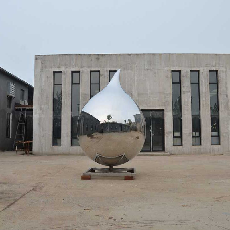 Outdoor Abstract Sphere Statue Modern Decoration Metal Stainless Steel Ball Sculpture on Sale