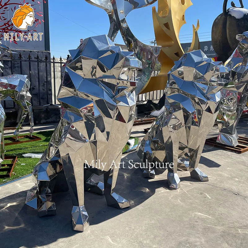 Outdoor Decorative Stainless Steel Tiger Sculpture for Sale