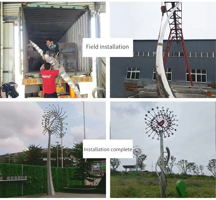 Outdoor Large Abstract Metal Stainless Steel Wind Spinner Kinetic Sculpture for Sale