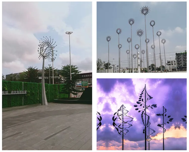 Outdoor Large Abstract Metal Stainless Steel Wind Spinner Kinetic Sculpture for Sale