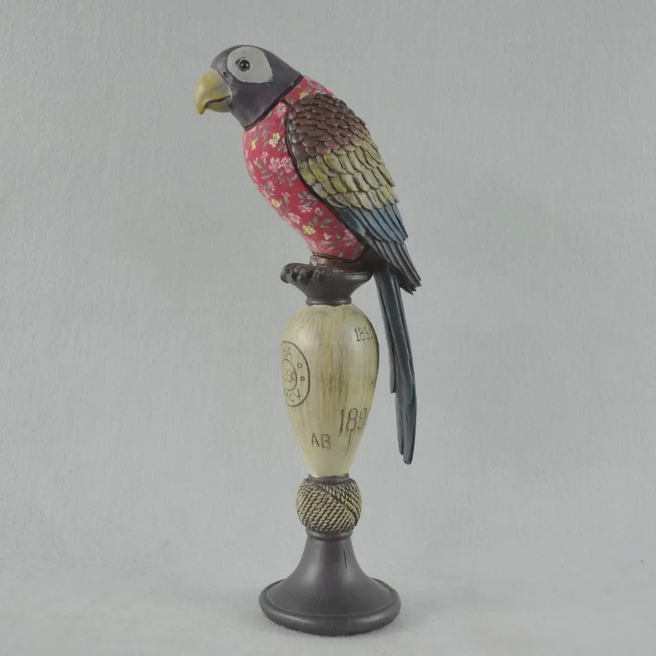 Owl Figurine Home Statue Resin Jewelry Box, Polyresin Owl/Parrot Sculpture Jewelry Box