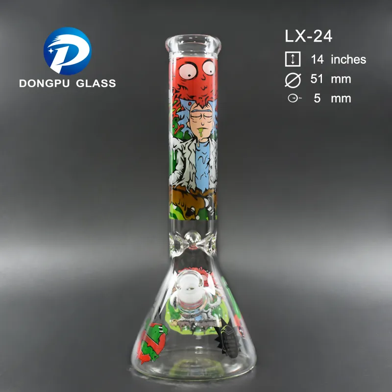 Phoenix Beaker Thickness with Rasta Color Rod 1 Es Smoking Water Pipe