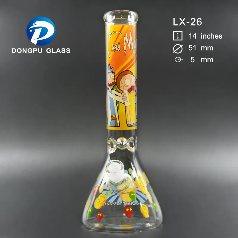 Phoenix Beaker Thickness with Rasta Color Rod 1 Es Smoking Water Pipe