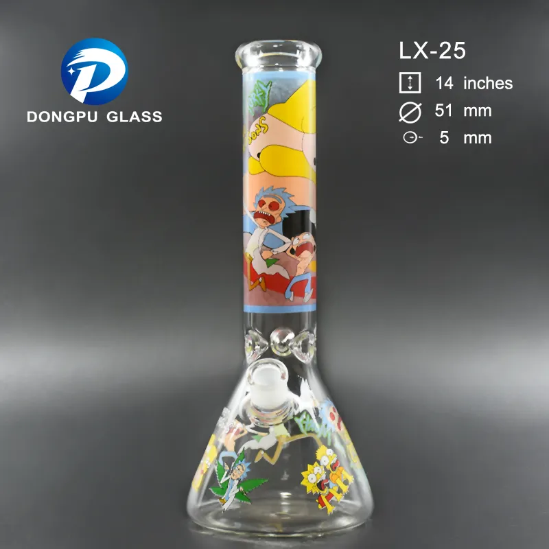 Phoenix Beaker Thickness with Rasta Color Rod 1 Es Smoking Water Pipe