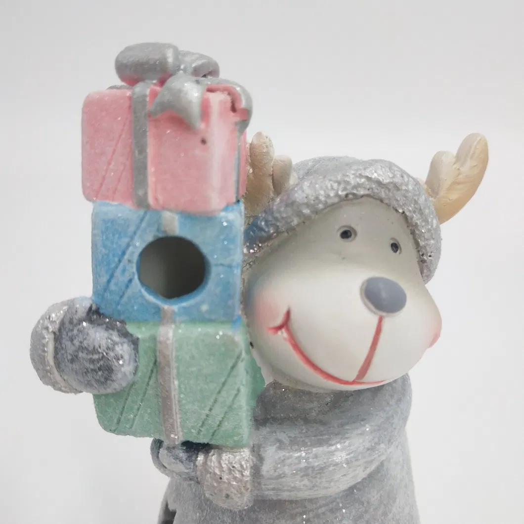 Plastic Outdoor Christmas Reindeer Resin Sika Deer Decoration Polyresion Animal