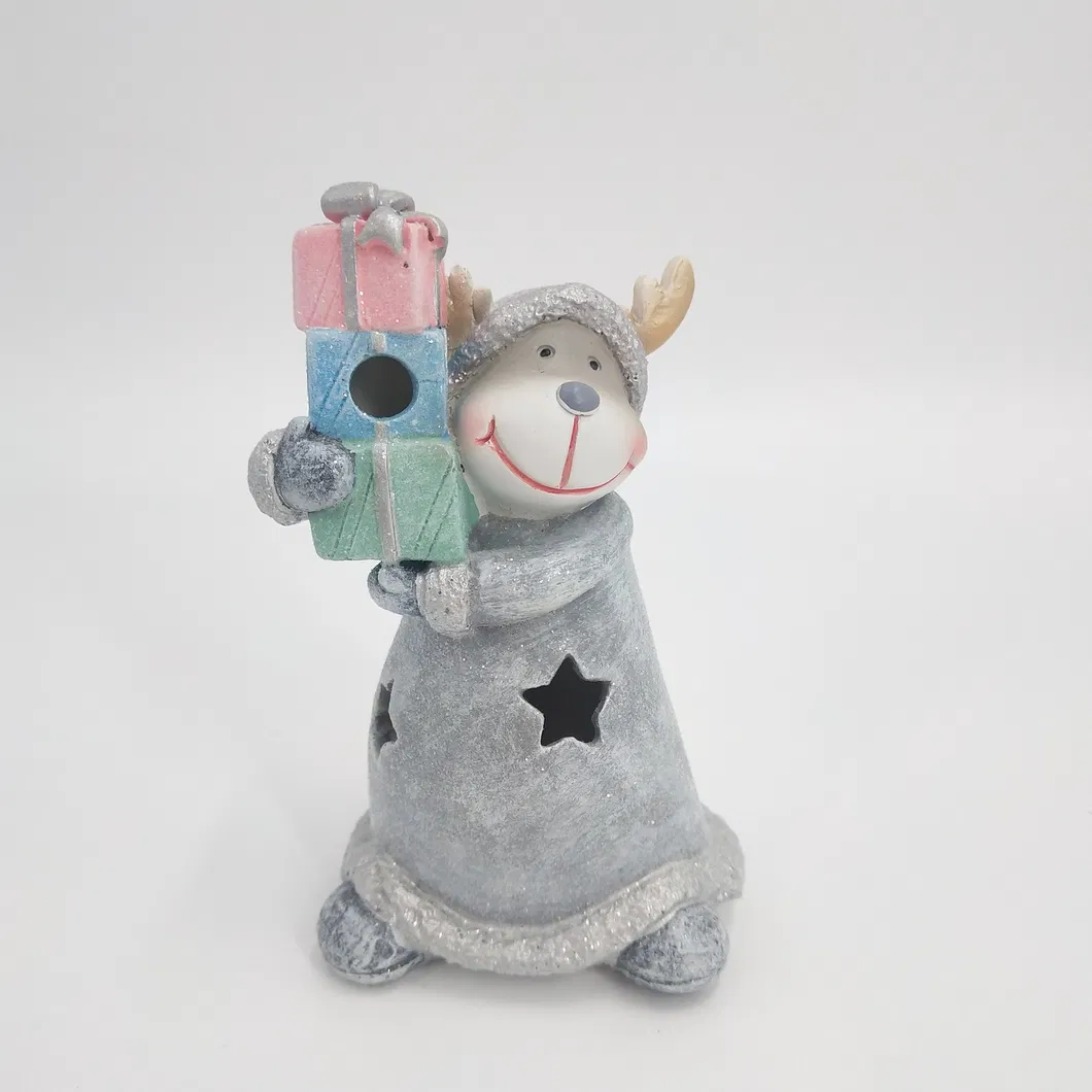 Plastic Outdoor Christmas Reindeer Resin Sika Deer Decoration Polyresion Animal