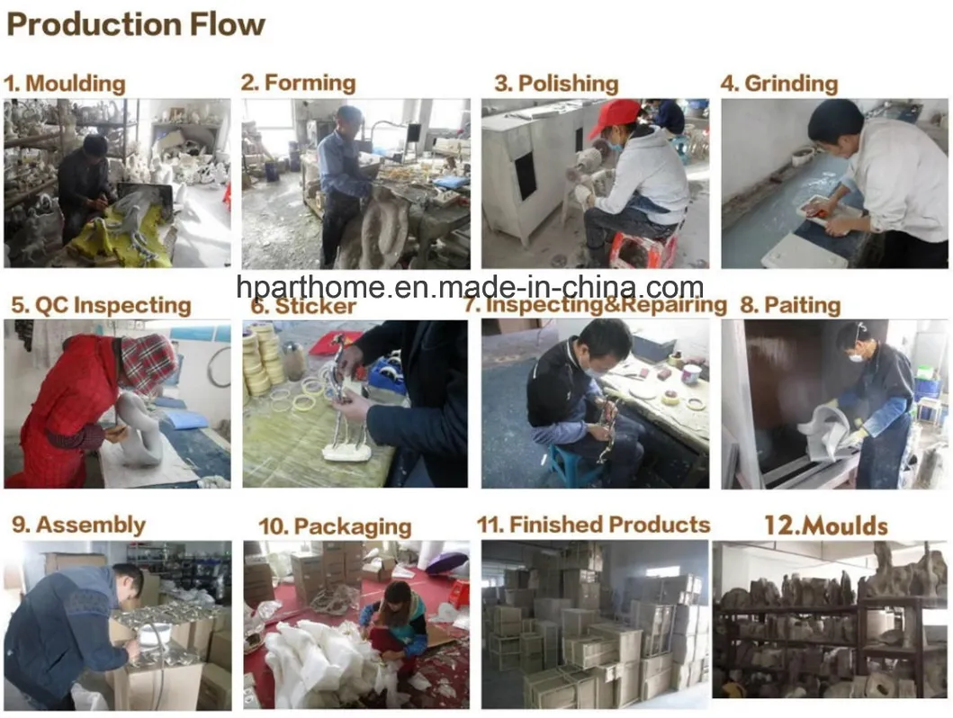 Polyresin Home Decorative Sika Deer Animal Figurine Craft