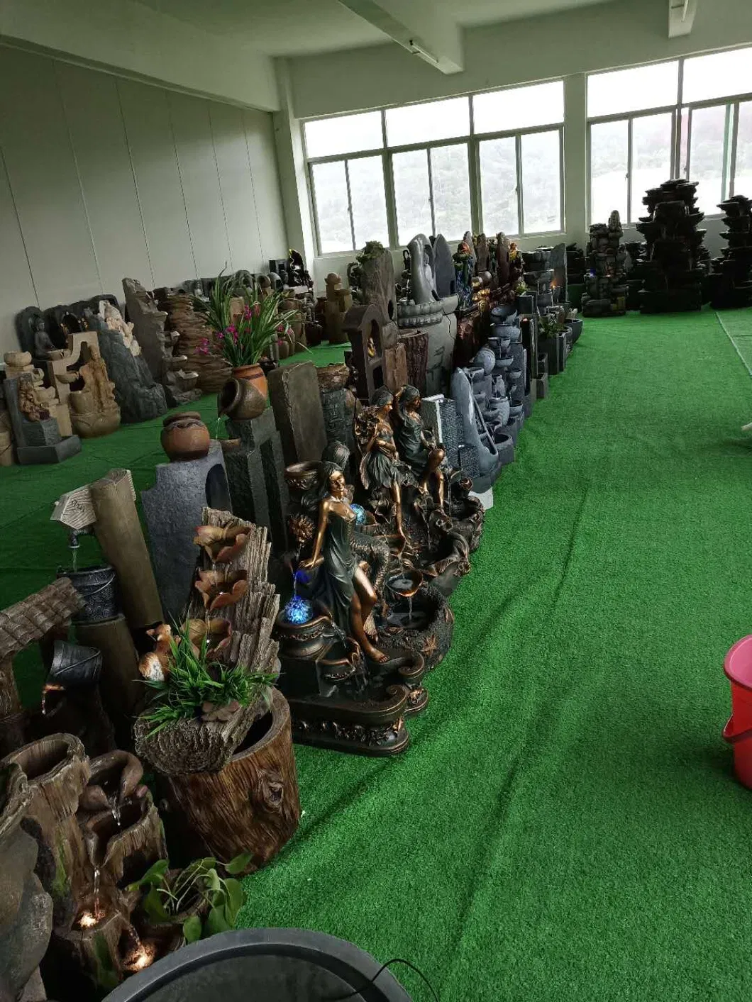 Polyresin House with Windmills with LED Lights & Music