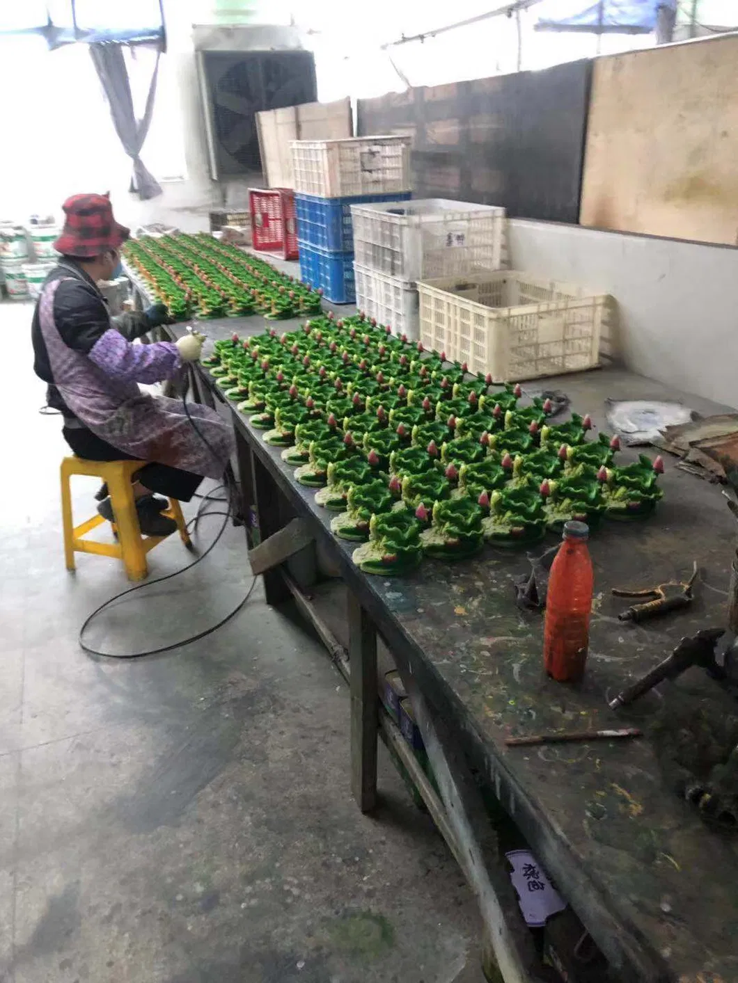 Polyresin House with Windmills with LED Lights & Music