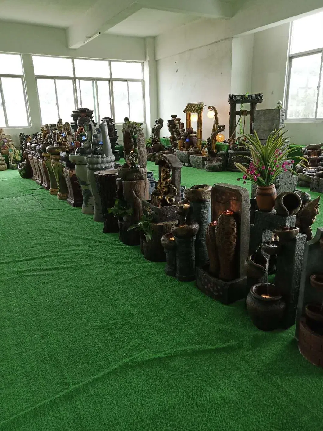 Polyresin House with Windmills with LED Lights & Music