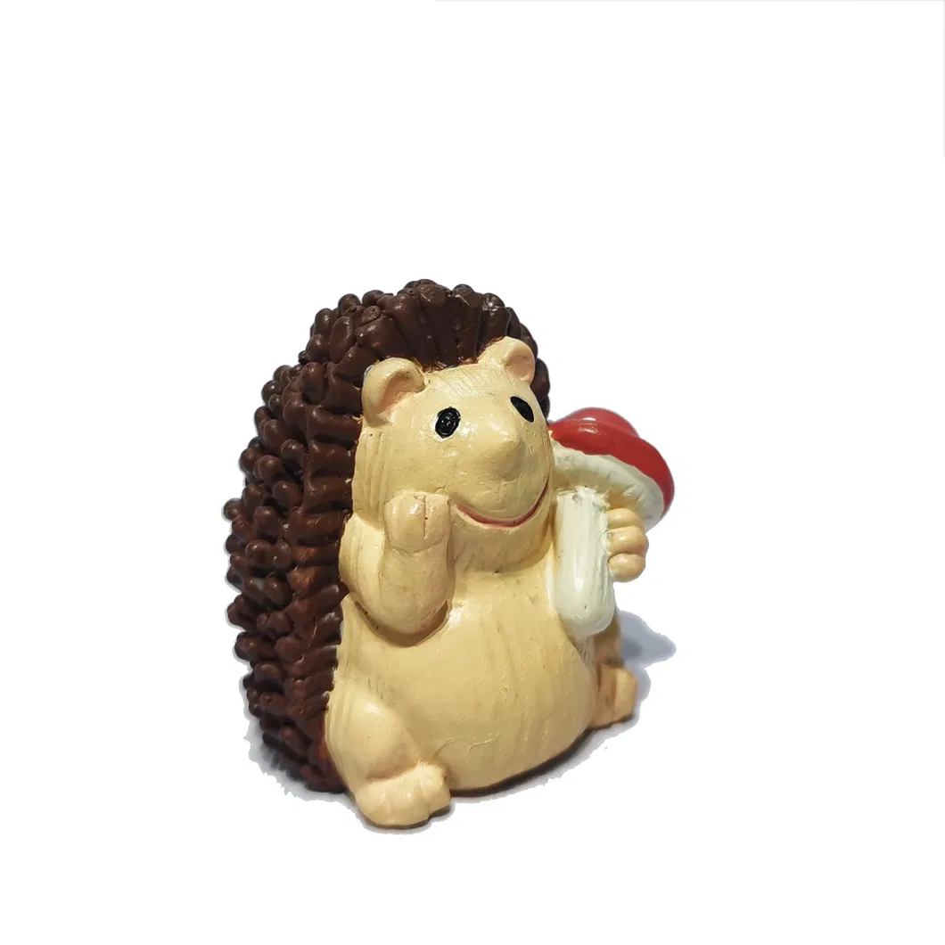 Resin Craft Small Figurines Hedgehog Candy Land Clay Charms Micro Landscape Decorations Forrest Animals