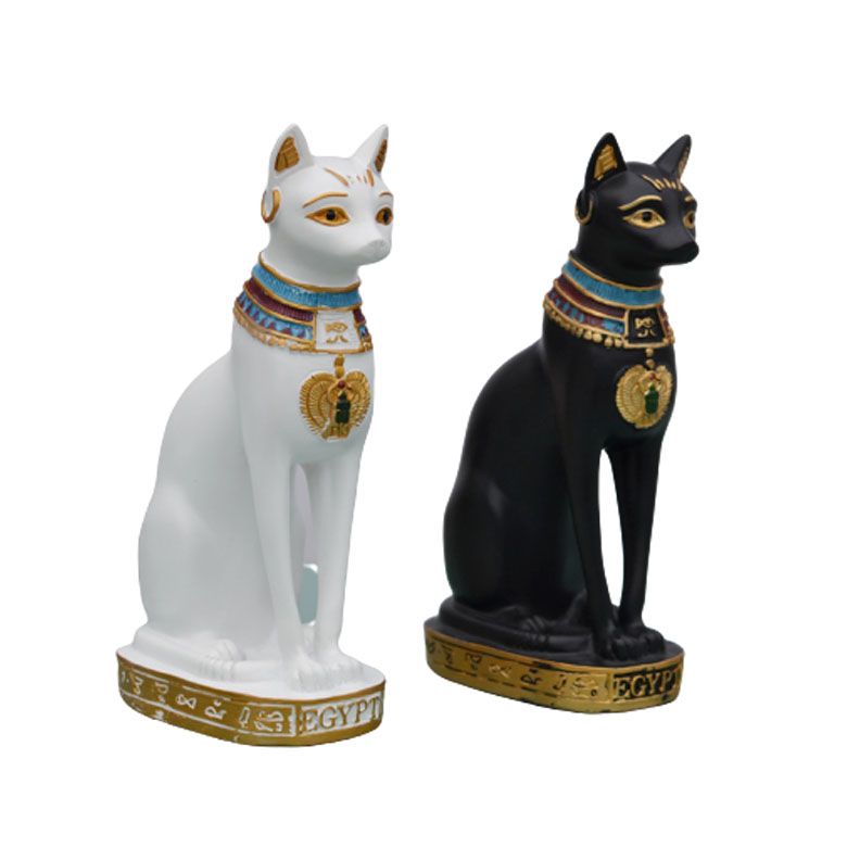 Resin Egyptian Goddess Cat Decorative Figurine Statue