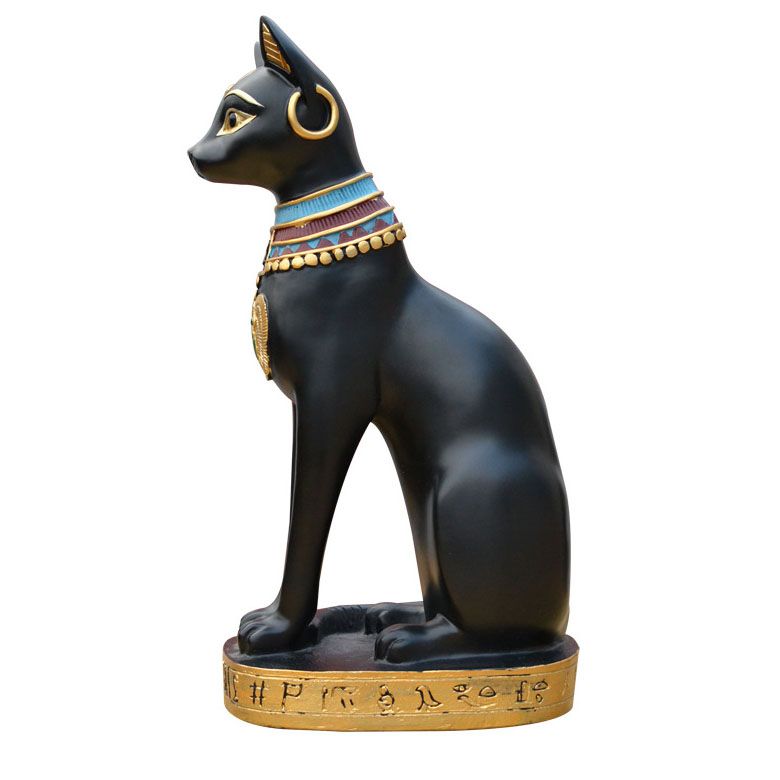 Resin Egyptian Goddess Cat Decorative Figurine Statue