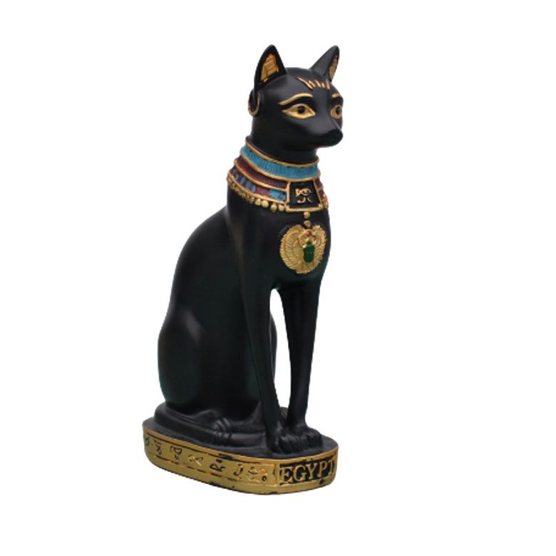 Resin Egyptian Goddess Cat Decorative Figurine Statue