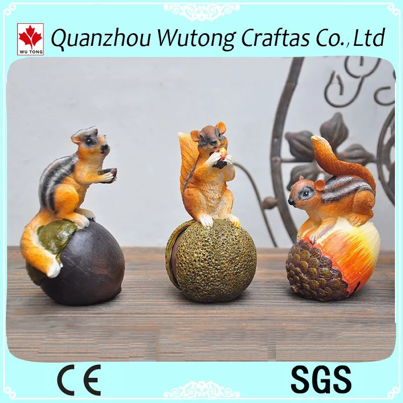 Resin Garden Animal Mini Figurines Resin Squirrel Garden Decoration