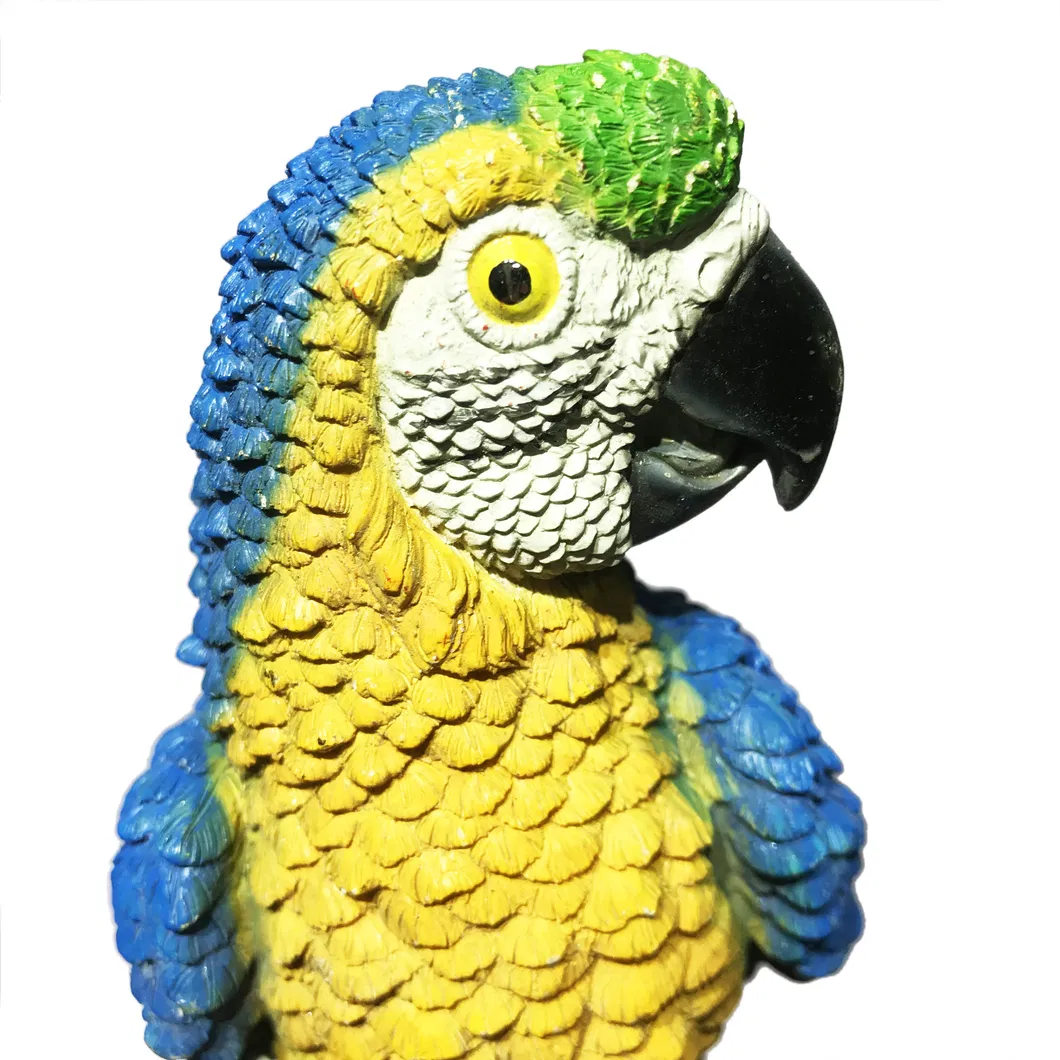 Resin Garden Couple Parrots on Branch Life Size Statue Wall Hanging Birds Sculpture