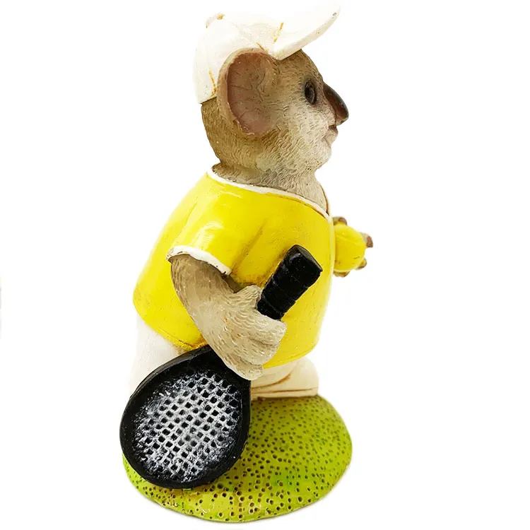 Resin Lovely Koala Playing Table Tennis Kawaii Sport Animal