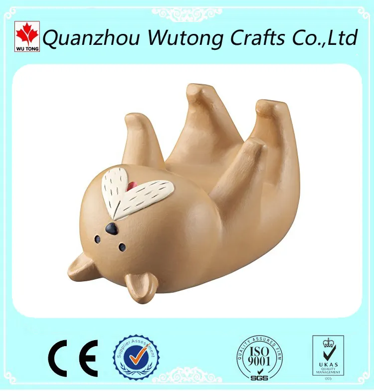 Resin Lying Cat Design Mobile Display Stand Cellphone Holder