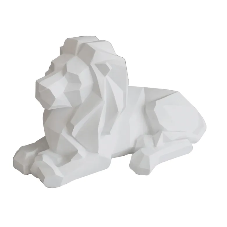 Resin Model Crafts Ornaments Office Bar Lion Faith Sculpture Geometric Statue Animal Interior Animal Home Modern Decor