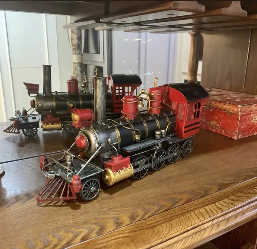 Retro Steam Train Model Handicraft Decoration Ornaments
