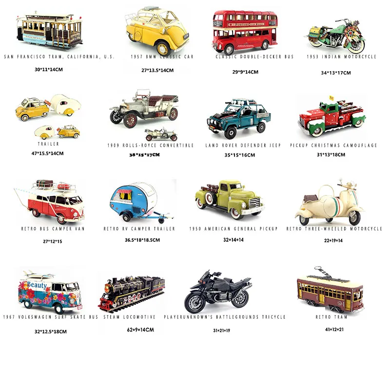 Retro Steam Train Model Handicraft Decoration Ornaments