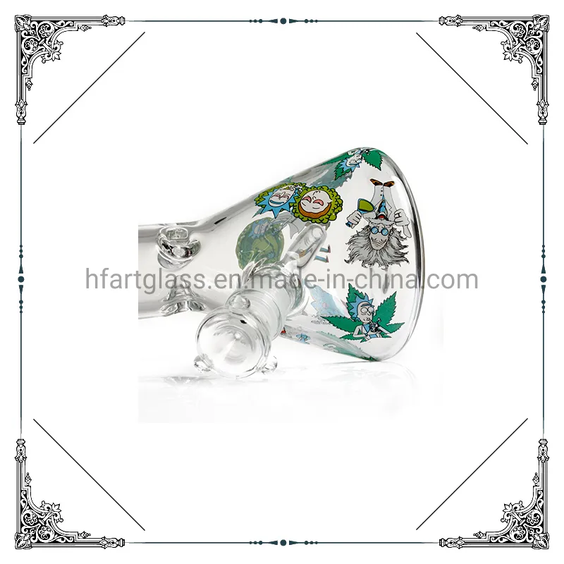 Rick and Morty 7mm Thick 12 " Colorful Beaker Tube Hookah Smoking Glass Water Pipe