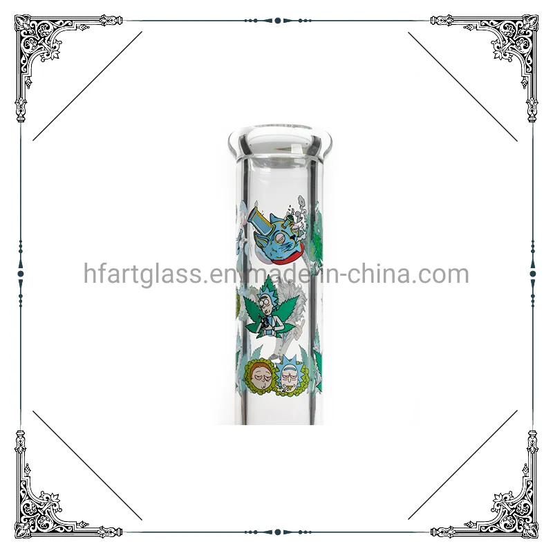 Rick and Morty 7mm Thick 12 " Colorful Beaker Tube Hookah Smoking Glass Water Pipe