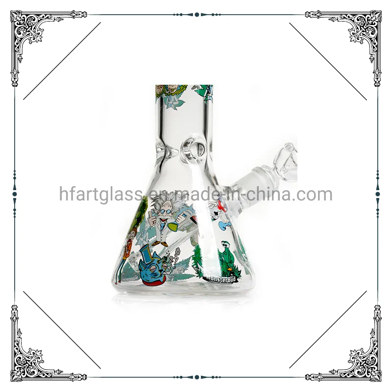 Rick and Morty 7mm Thick 12 " Colorful Beaker Tube Hookah Smoking Glass Water Pipe