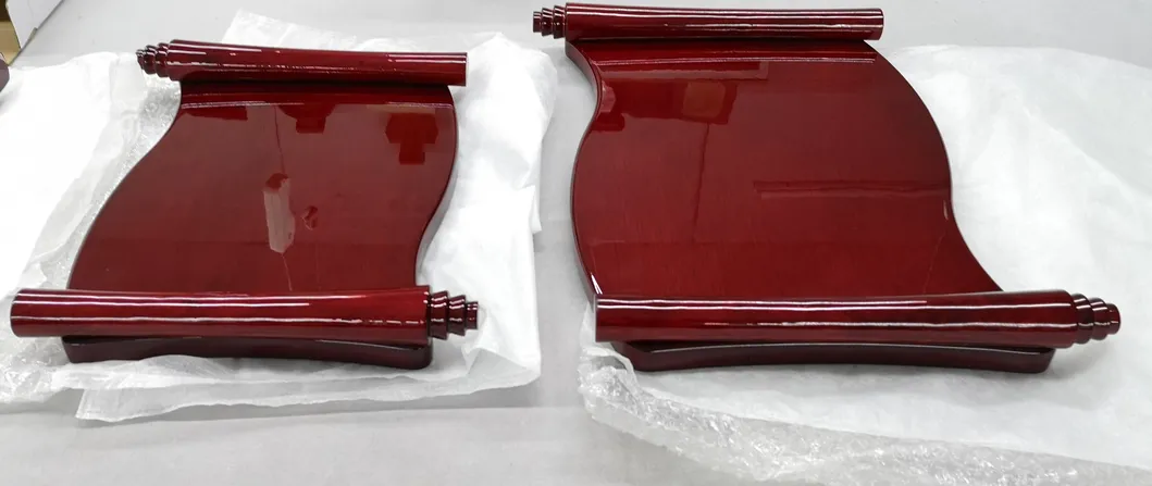 Rosewood Piano High Gloss Finish Wooden Craft Plaque Scroll Wall Awards Plaque