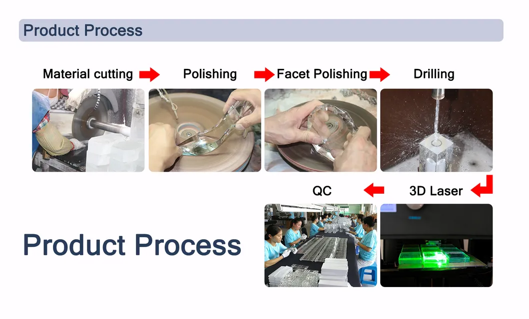 Round Optical Crystal Trophy Wholesale 2016 K9 Crystal Craft Awards