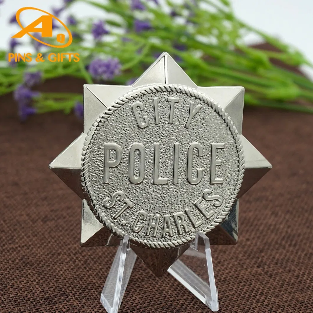 Security Police Customize Holder Insignia Pins Badges China Wholesale Custom Gifts Alloy Embroidered Enamel