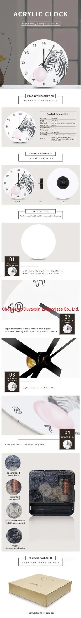 Single Face Animals Design Decorative Wall Clocks