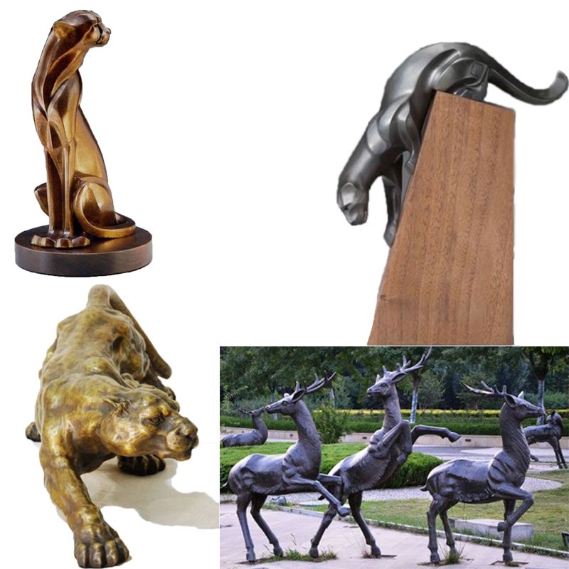 Small Cast Bronze Sculpture Indoor Cabinet Decoration, Outdoor Garden Decoration