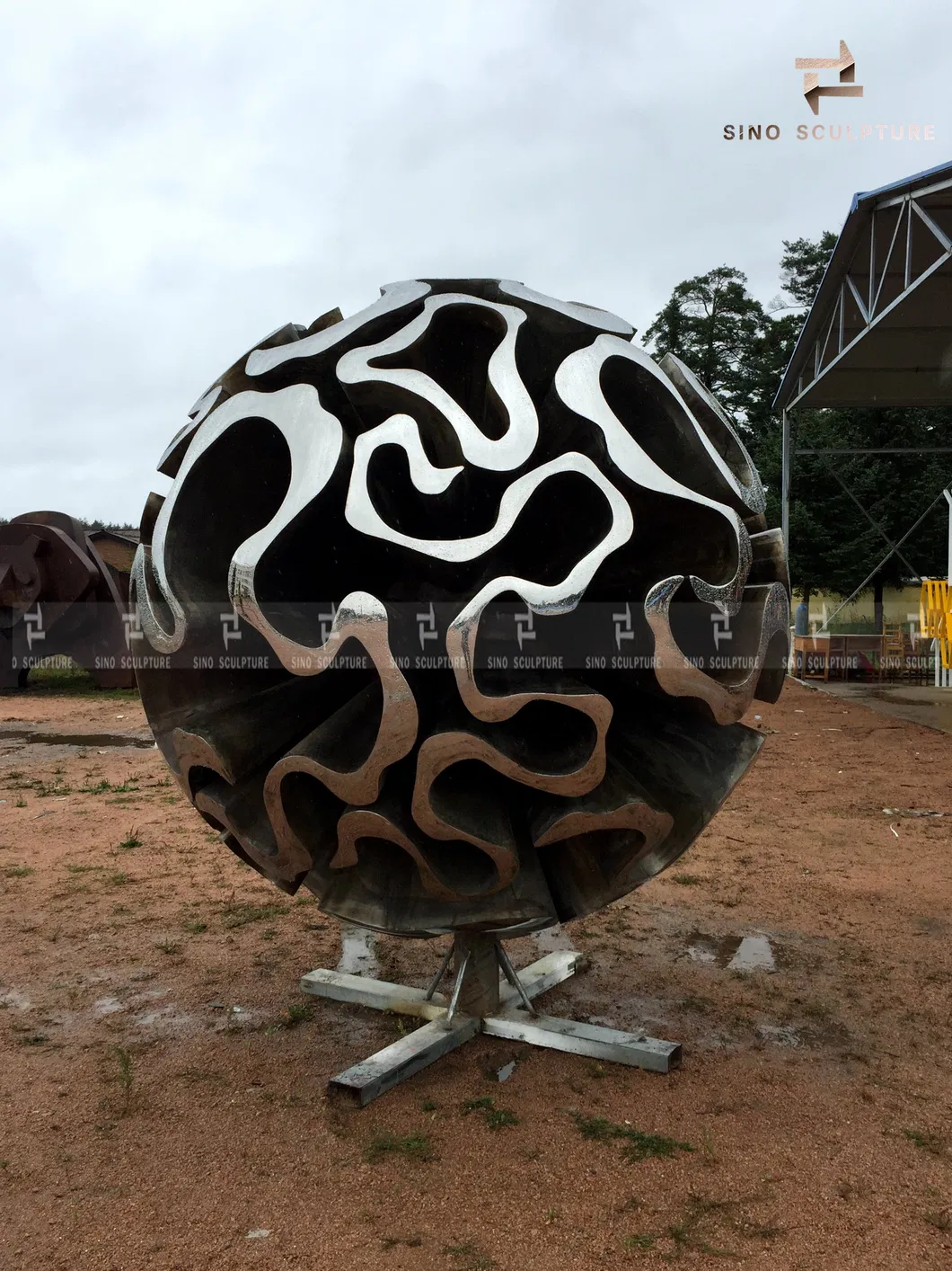 Sphere Stainless Steel Sculpture Surface Mirror Polished