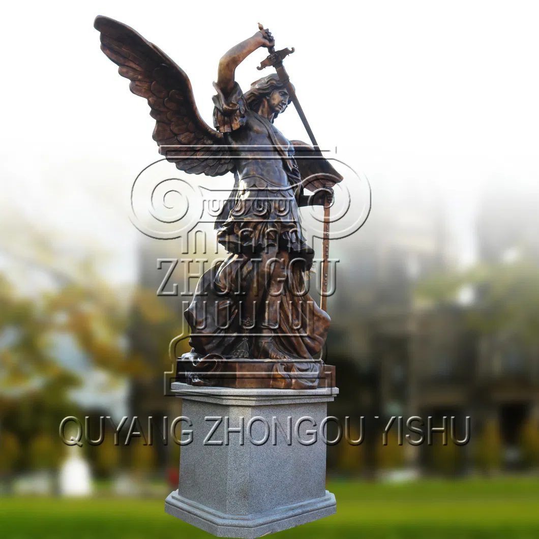 St. Michael Bronze Statue Garden Decoration Sculpture