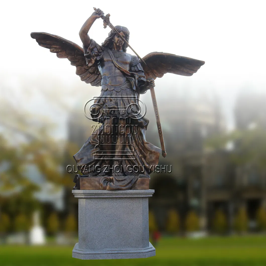 St. Michael Bronze Statue Garden Decoration Sculpture